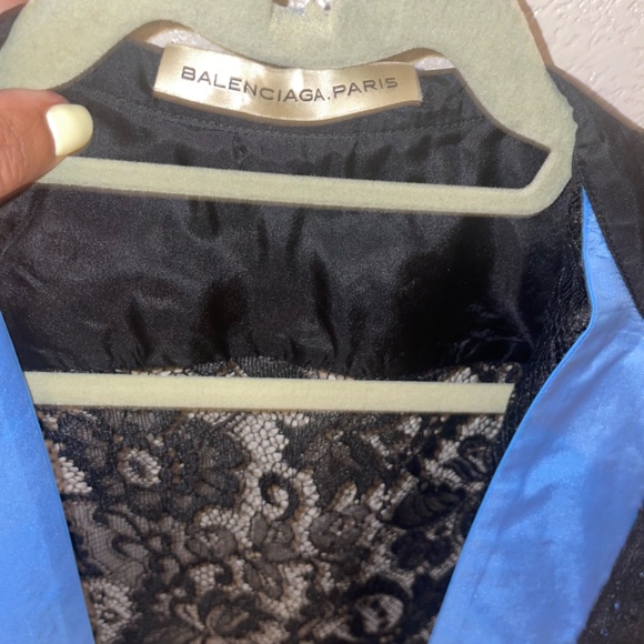 BALENCIAGA Paris Black Lace Sleeveless Button Top Size IT40/M - Picture 4 of 9